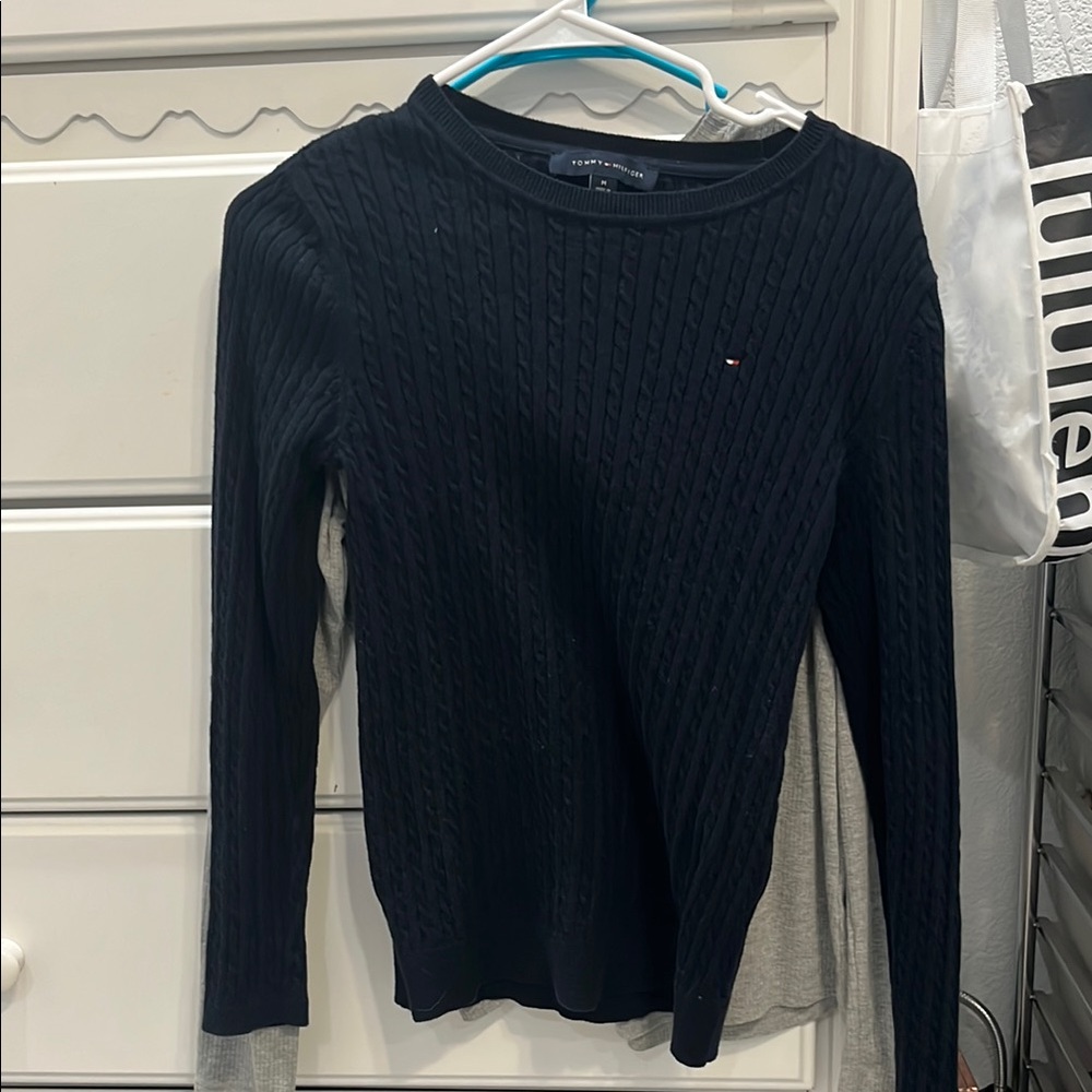 Tommy Hilfiger Navy Cable Knit Sweater
